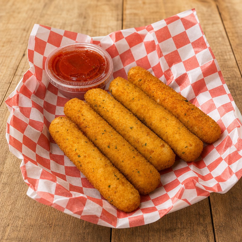 Breaded Mozarella Sticks.